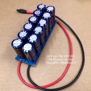 Siêu tụ điện 30V 4F xả 30A hỗ trợ xe điện 24V